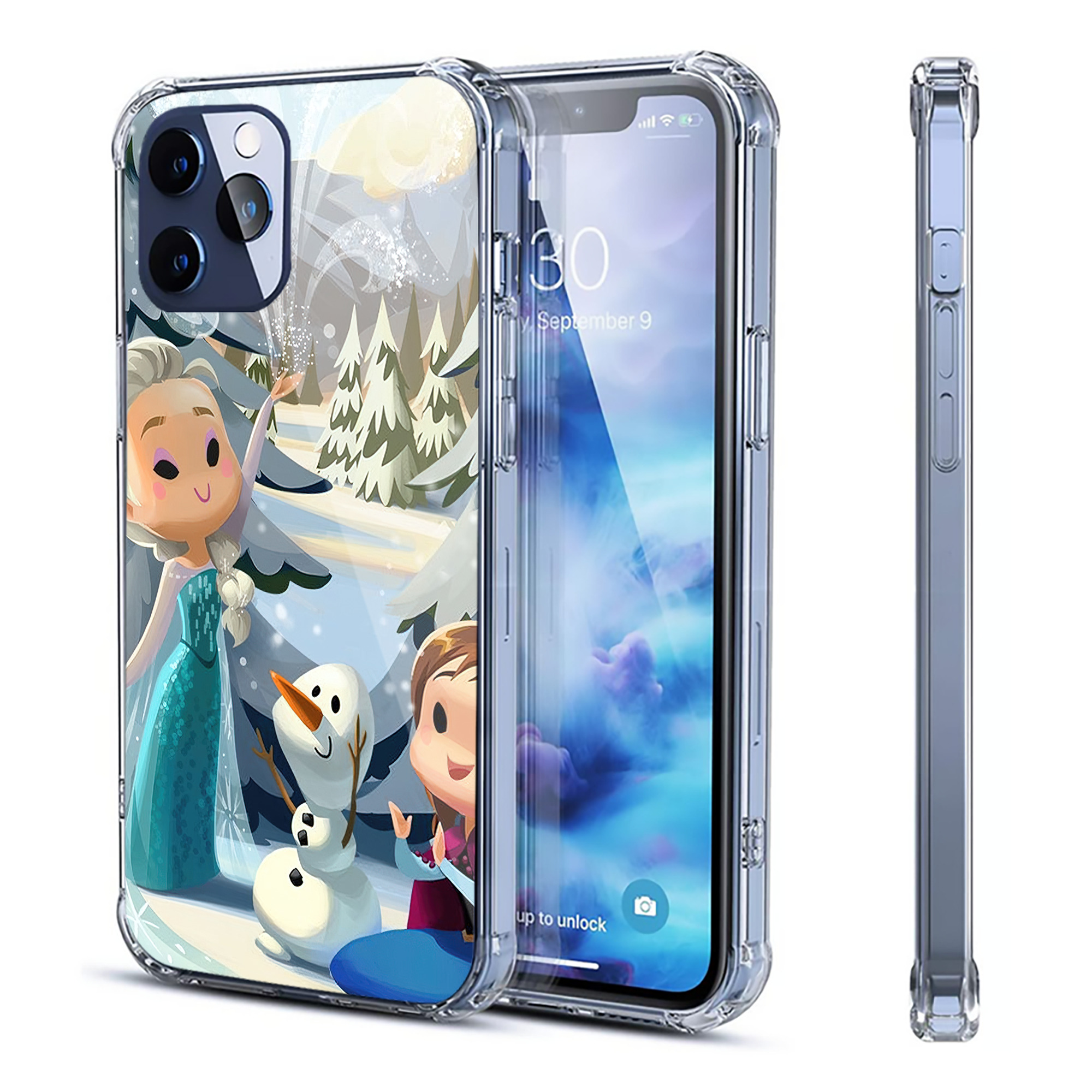 （画像用） アナと雪の女王 アンナ エルサ Frozen Anna Elsa 【iPhone 12シリーズ対応】透明スマホケース（クリアソフトケース）